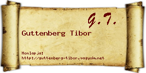 Guttenberg Tibor névjegykártya